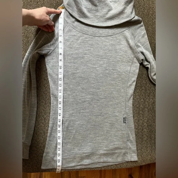 Woolly pro-knit merino wool long sleeve cowl neck tunic top with pockets… - Picture 6 of 16